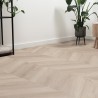 Floer Hongaarse Punt PVC - Onbehandeld Eiken dryback pvc