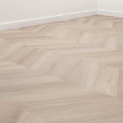 Floer Hongaarse Punt PVC - Onbehandeld Eiken dryback pvc