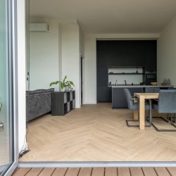 Floer Walvisgraat Click PVC - Gaia Grijsbeige click pvc