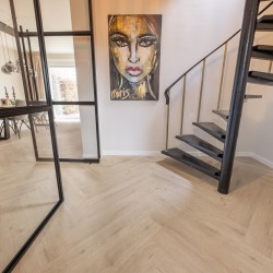 Floer Walvisgraat Click PVC - Gaia Grijsbeige click pvc